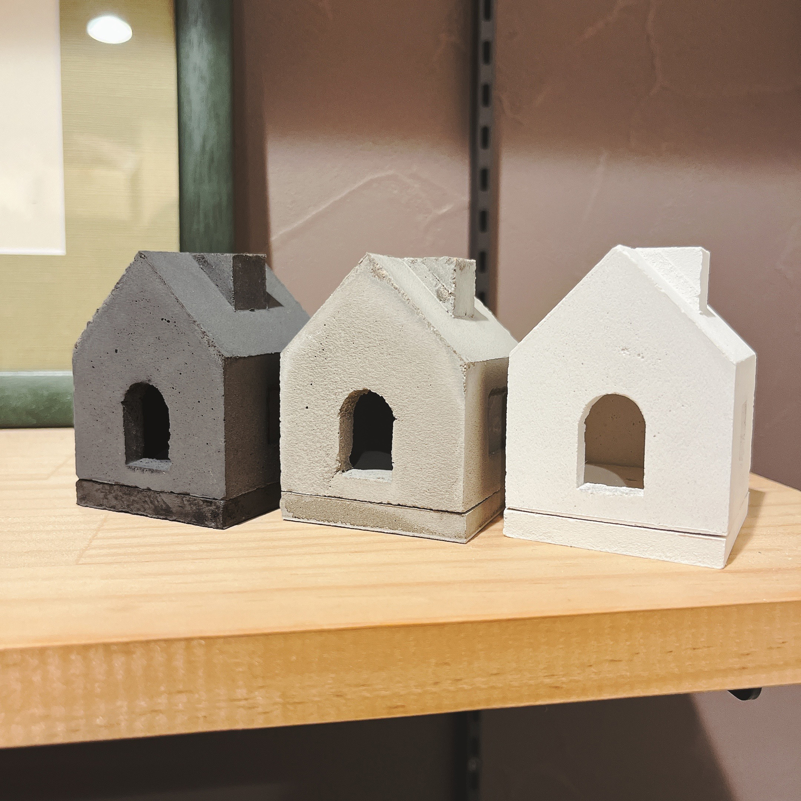 香炉 お家型線香立てL モルタル セメント製 おしゃれ雑貨 - MORTAR