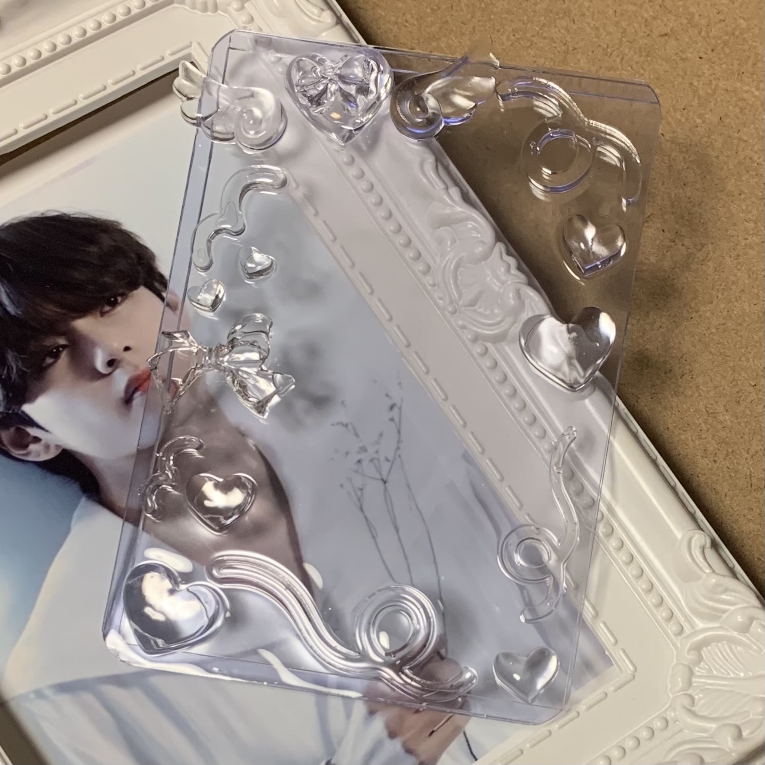 デコ硬質ケース トレカケースレジン ハンドメイド - M purple