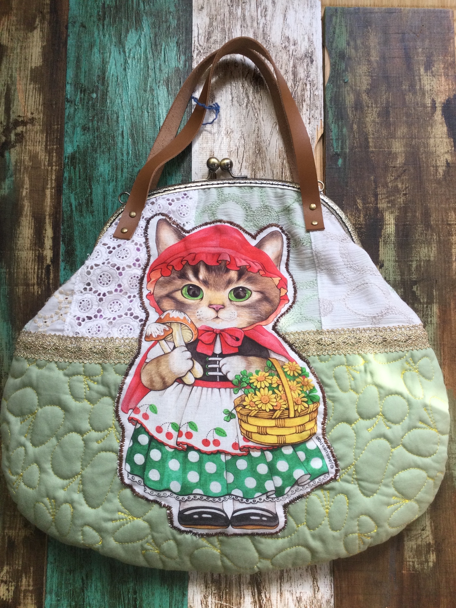 ね*様 ハンドメイド 丸底巾着 バッグ コヤンイサムチョン コヤンイサム