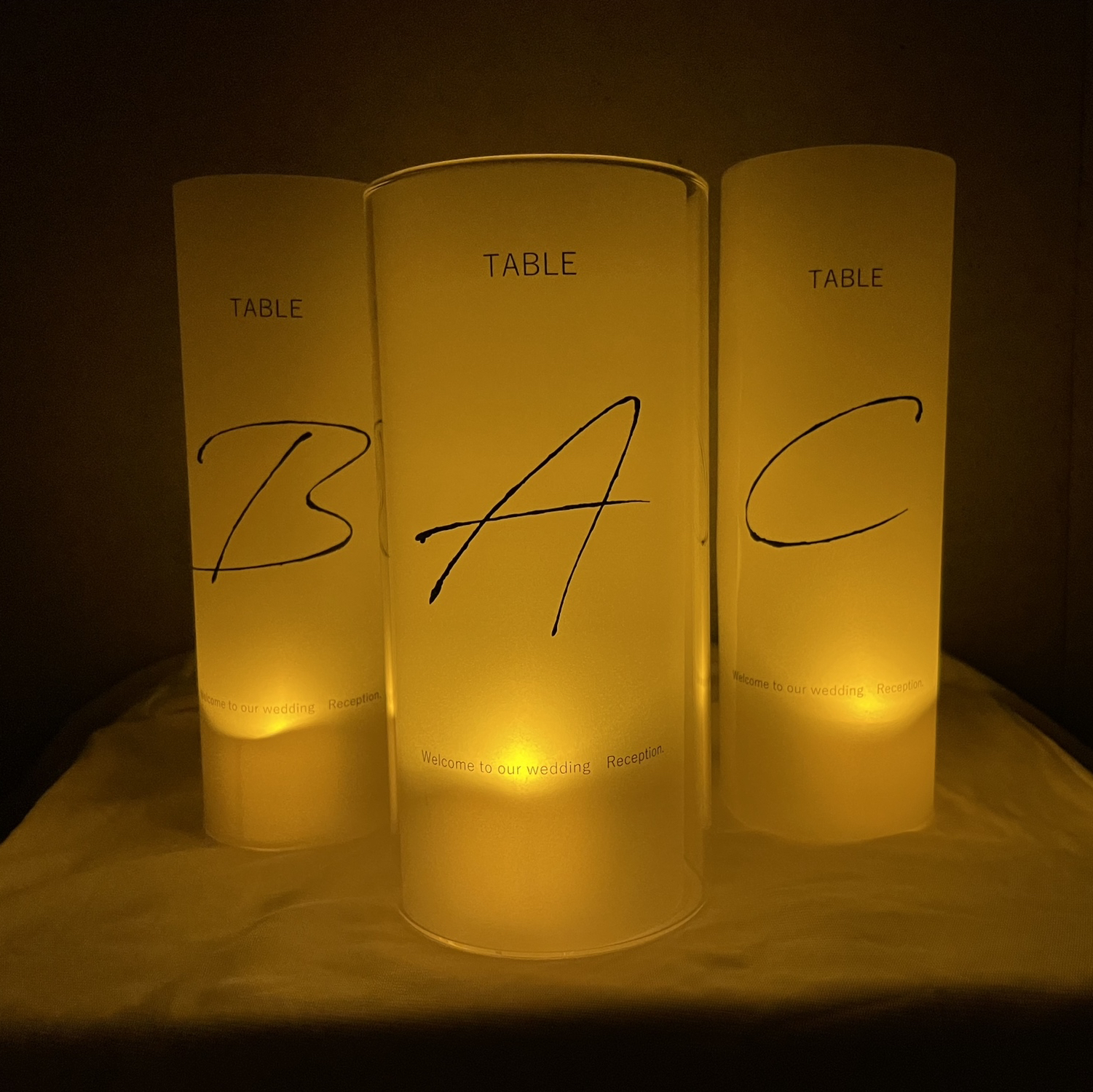 ランタン風テーブルナンバーキャンドル 結婚式 テーブルナンバー