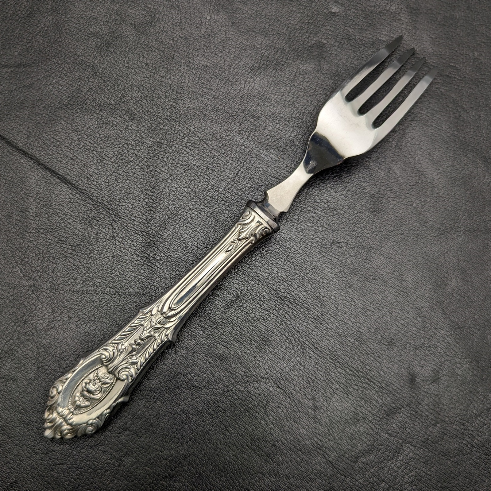 米国ヴィンテージ 純銀ハンドル ステンレスブレード カトラリー4x2