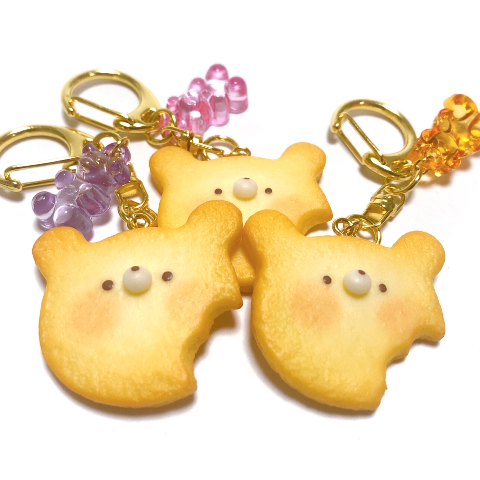 くまさんのこんがりクッキー キーホルダー フェイクスイーツ フェイク
