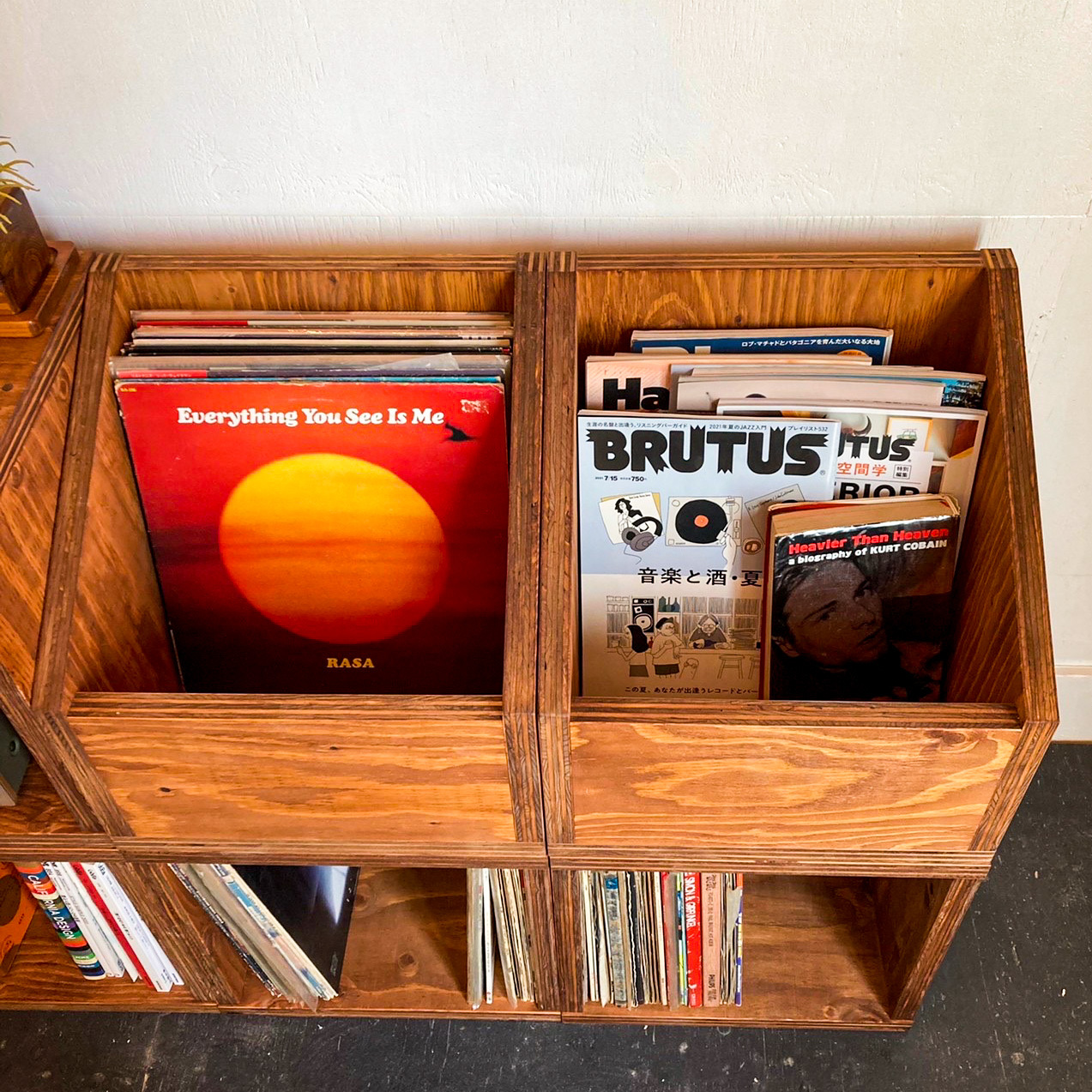 VINTAGEレコードボックス12インチ7インチ 選べる3タイプ 本棚 ユニット