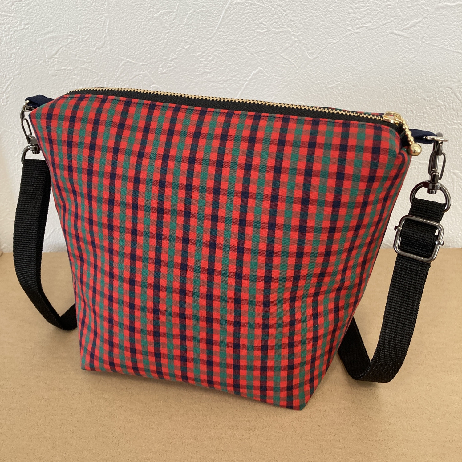 10月30日以降製作 ファミリア風 ショルダーバッグ チェック ママバッグ