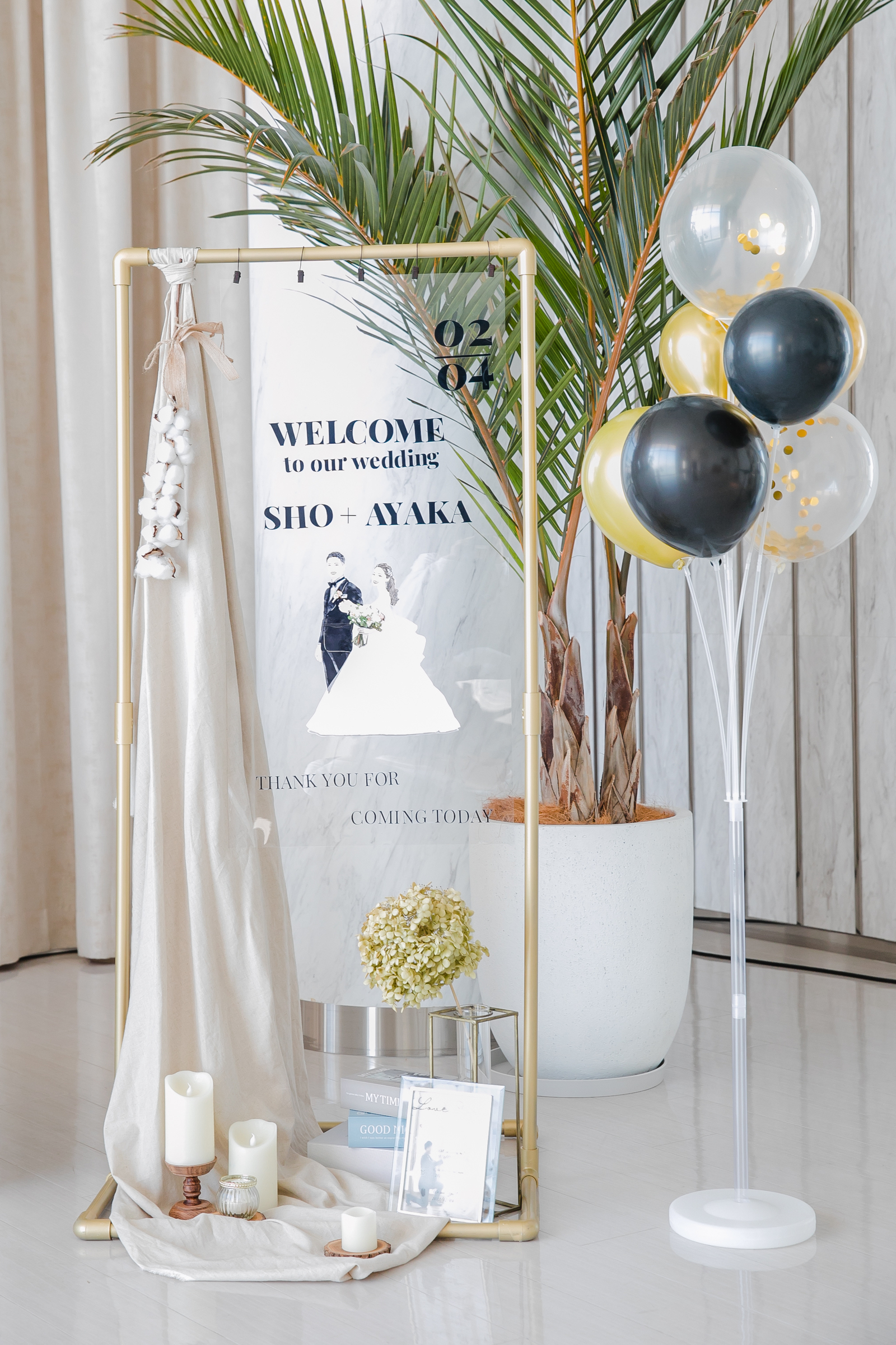 コッパースタンド用 ウェルカムボード - ウェディングアイテム【A's