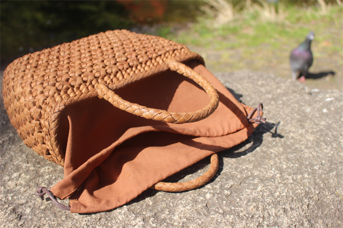 六角花結び編み 山葡萄 かごバッグ やまぶどう 山ぶどう カゴバッグ