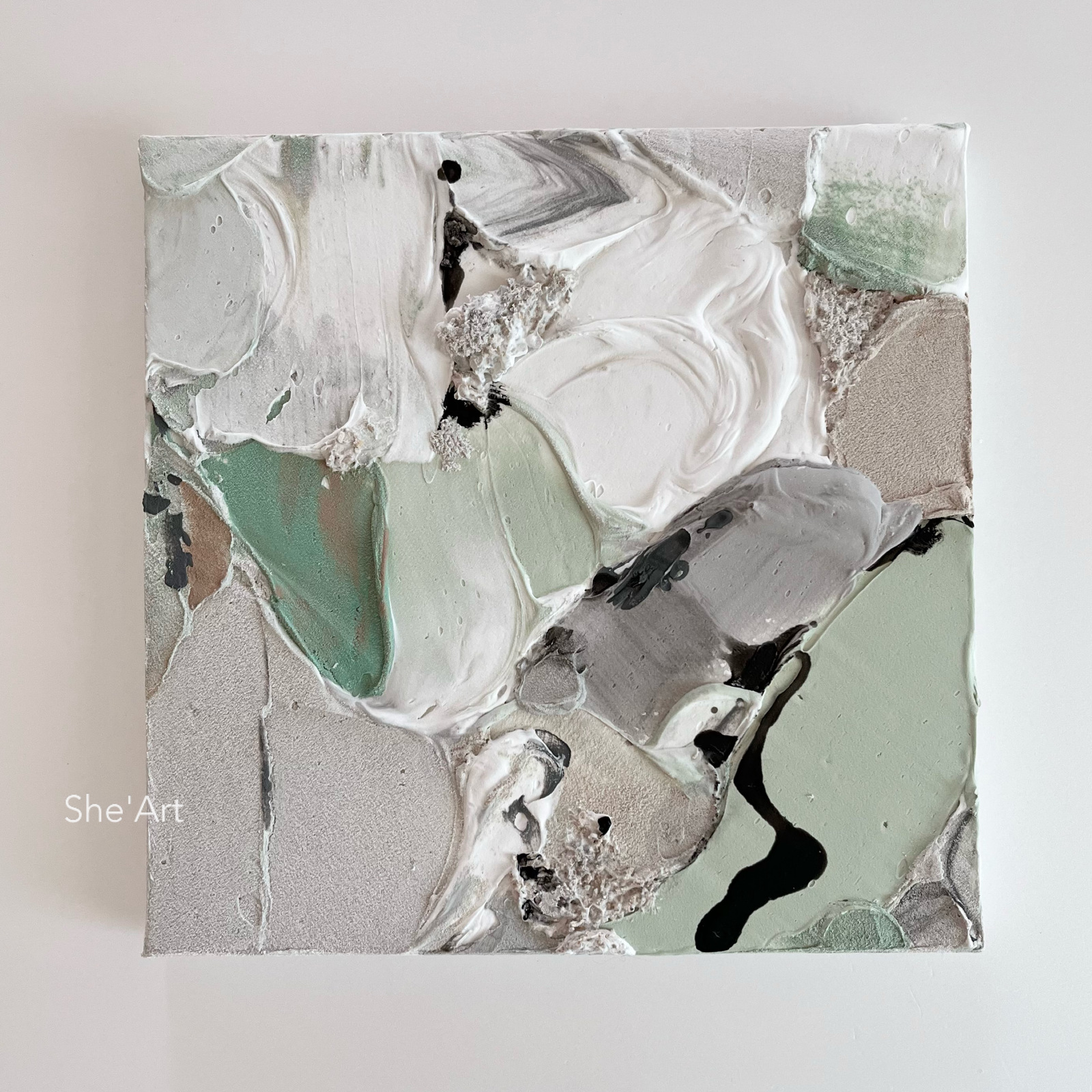 原画𝙎𝙈・nuance・モスグリーン モダンアート・北欧・モダン