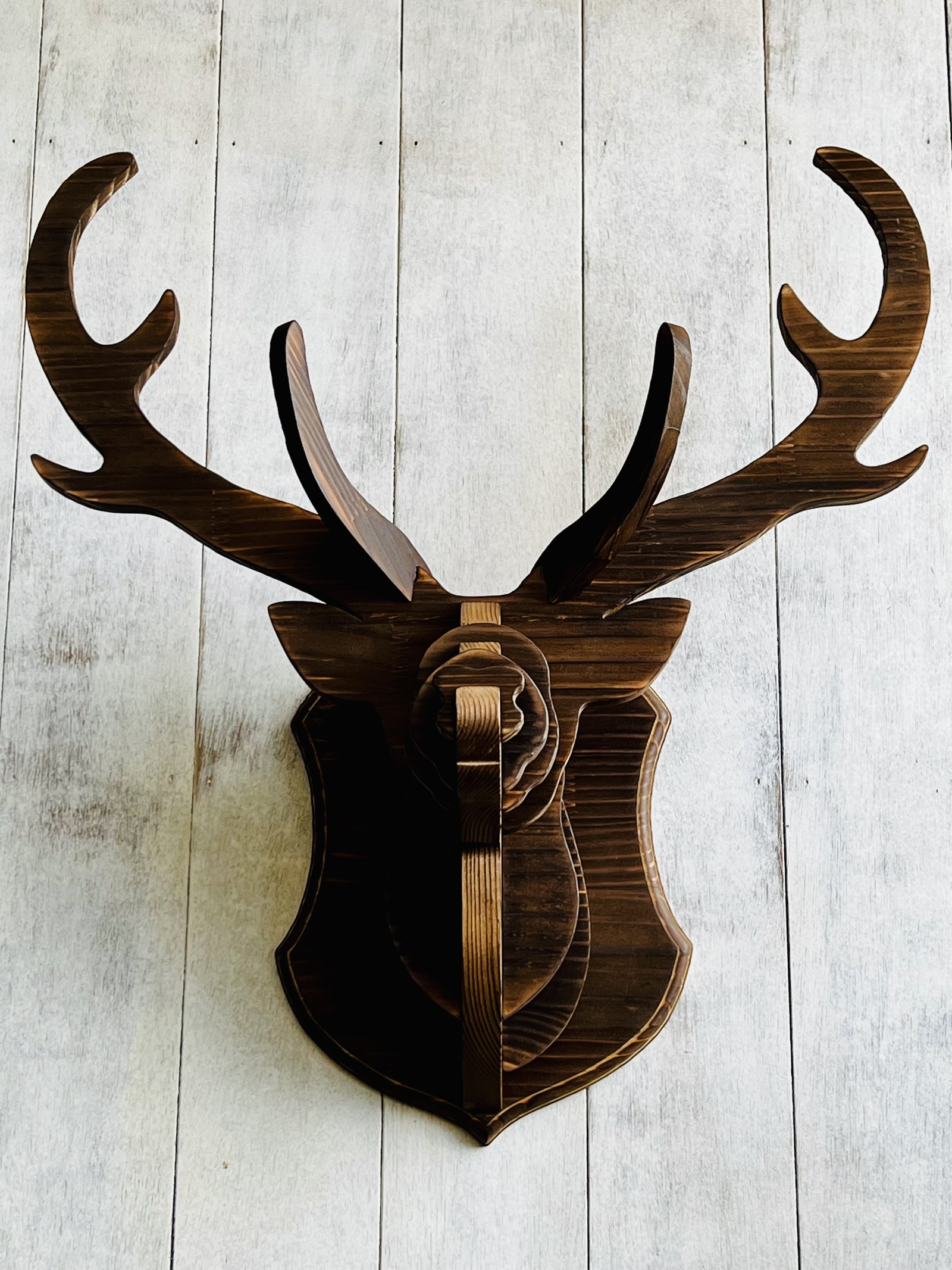 木製ハンティングトロフィー 鹿【MI-MI-MOKO】バンビ モダン 壁掛け