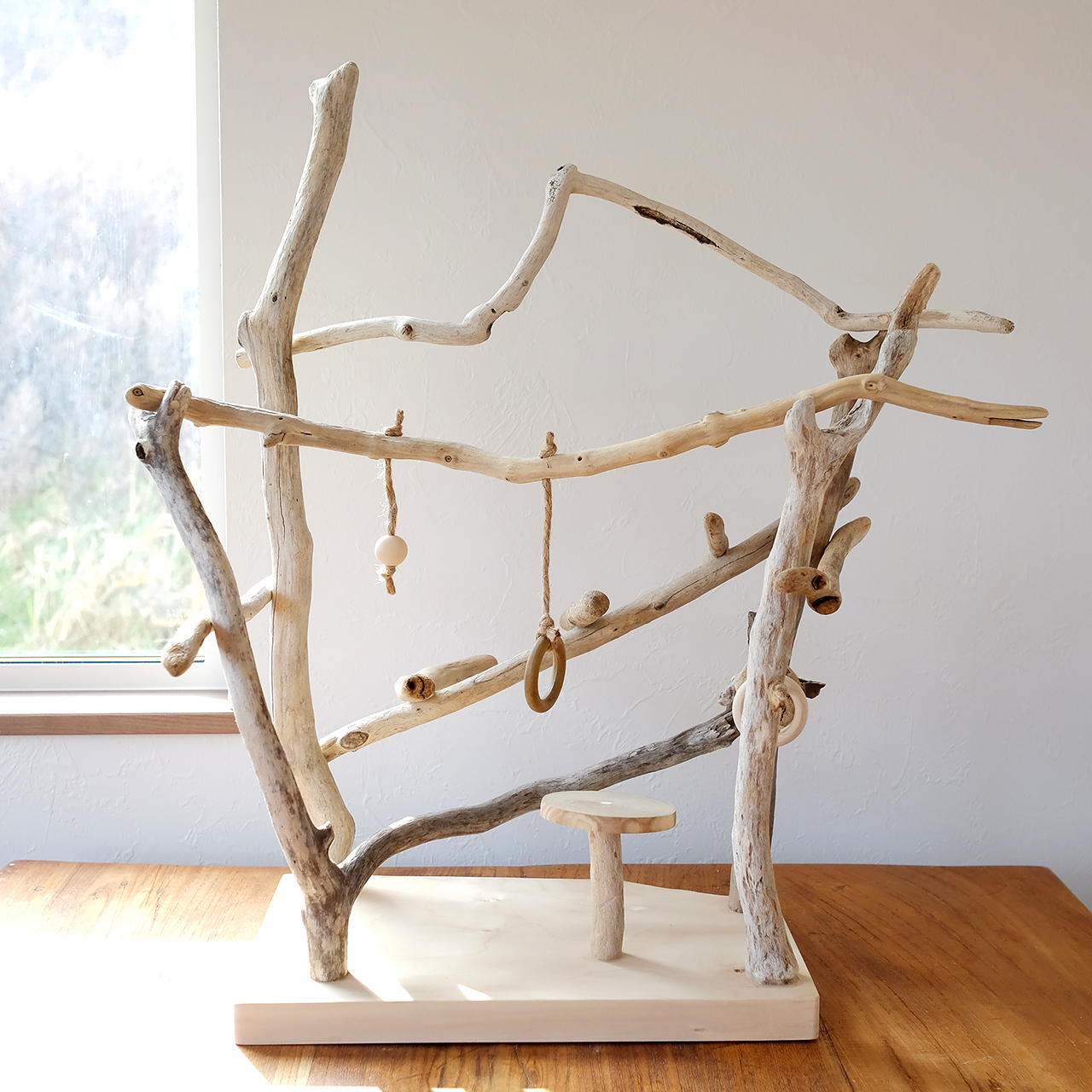 海からの贈り物〜 流木バードジム L ｜鳥さんのアスレチック