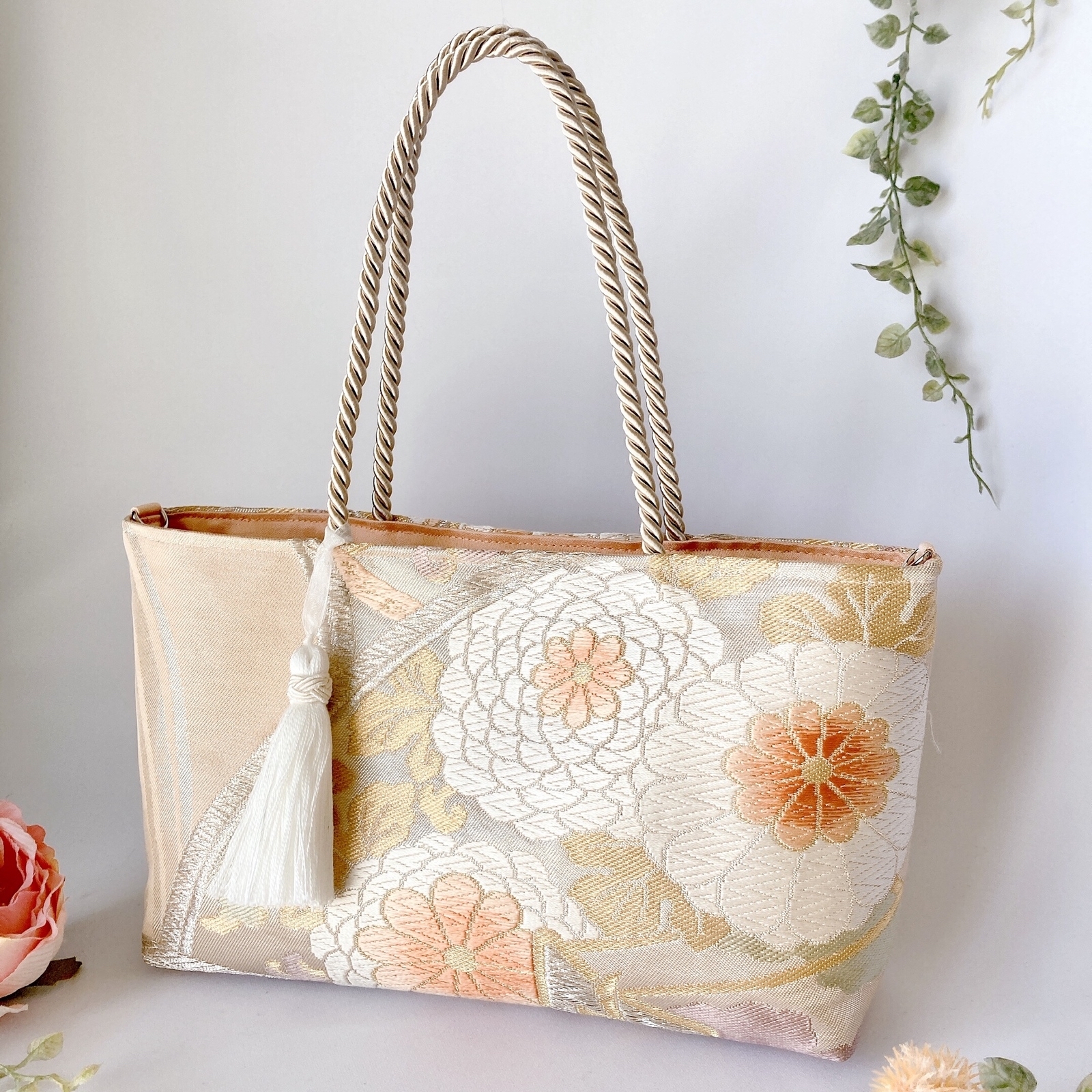 和装バッグ 利休バッグ 金蘭織物 入卒式 結婚式 商品番号:515 和装