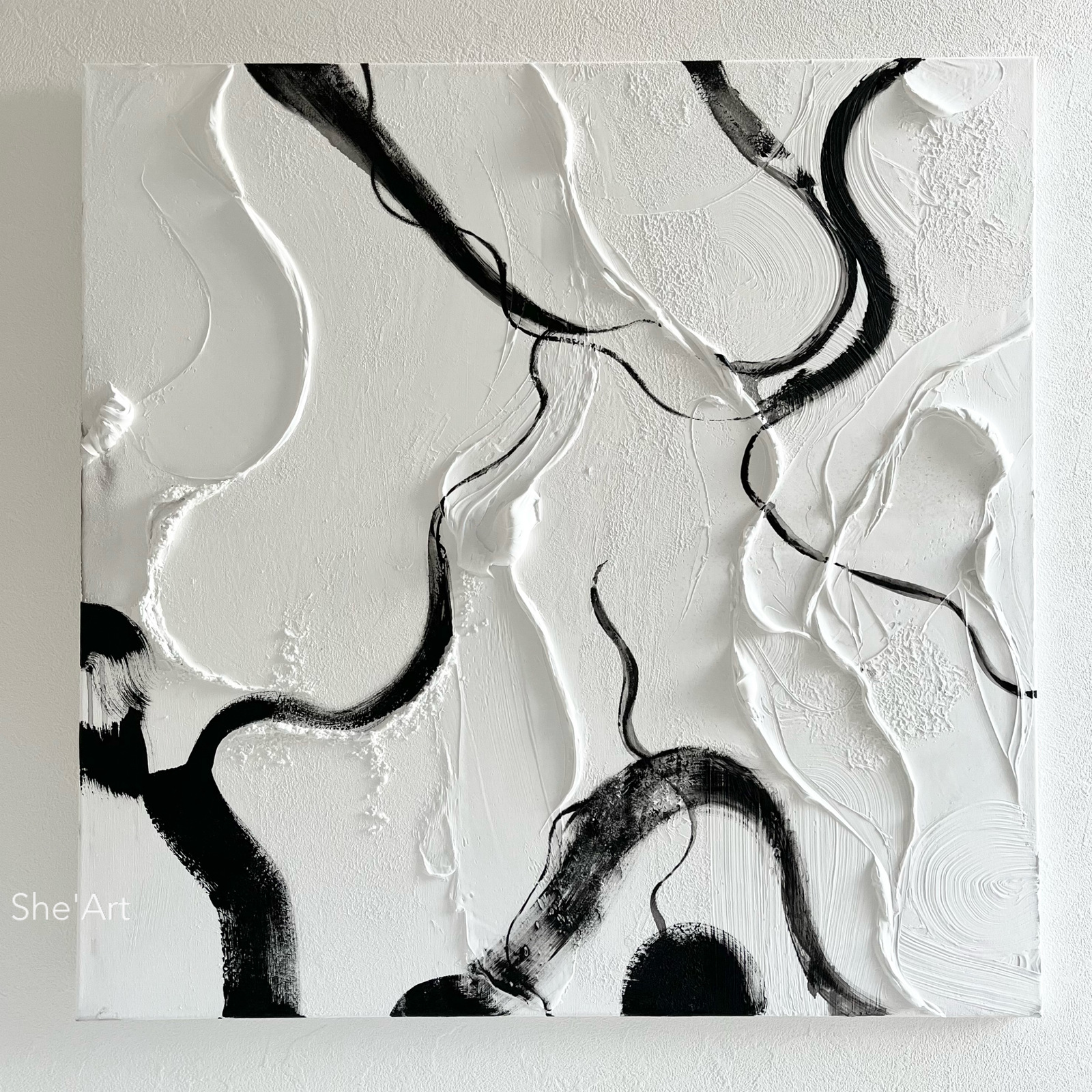 原画𝙓𝙓𝙇：𝟴𝟬×𝟴𝟬・modern・ニュートラル インテリア・アート