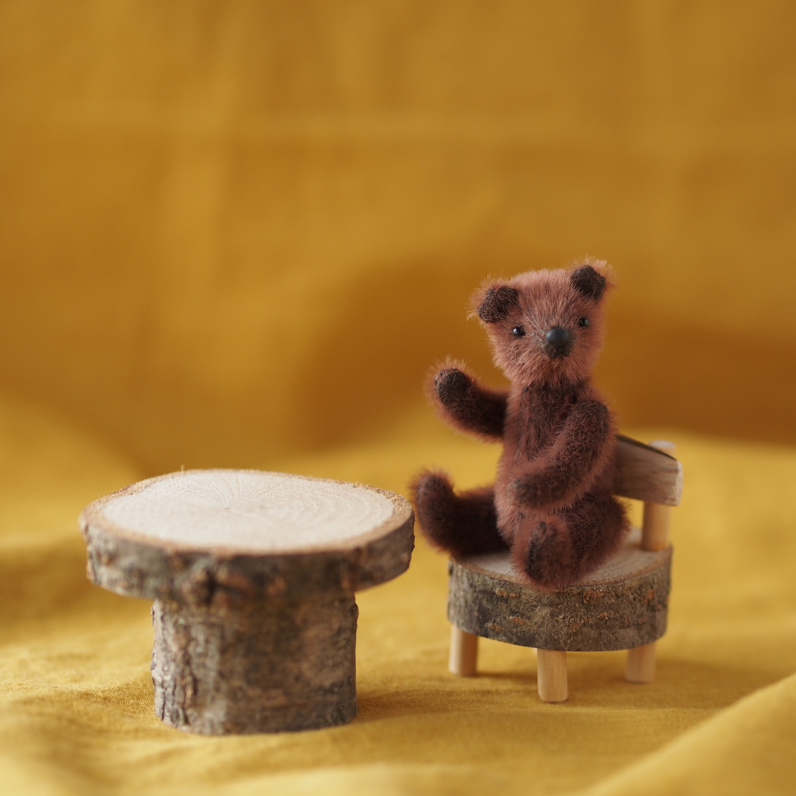 5㎝ ちびくま（ミルクチョコ）あなただけの小さな相棒に くまの