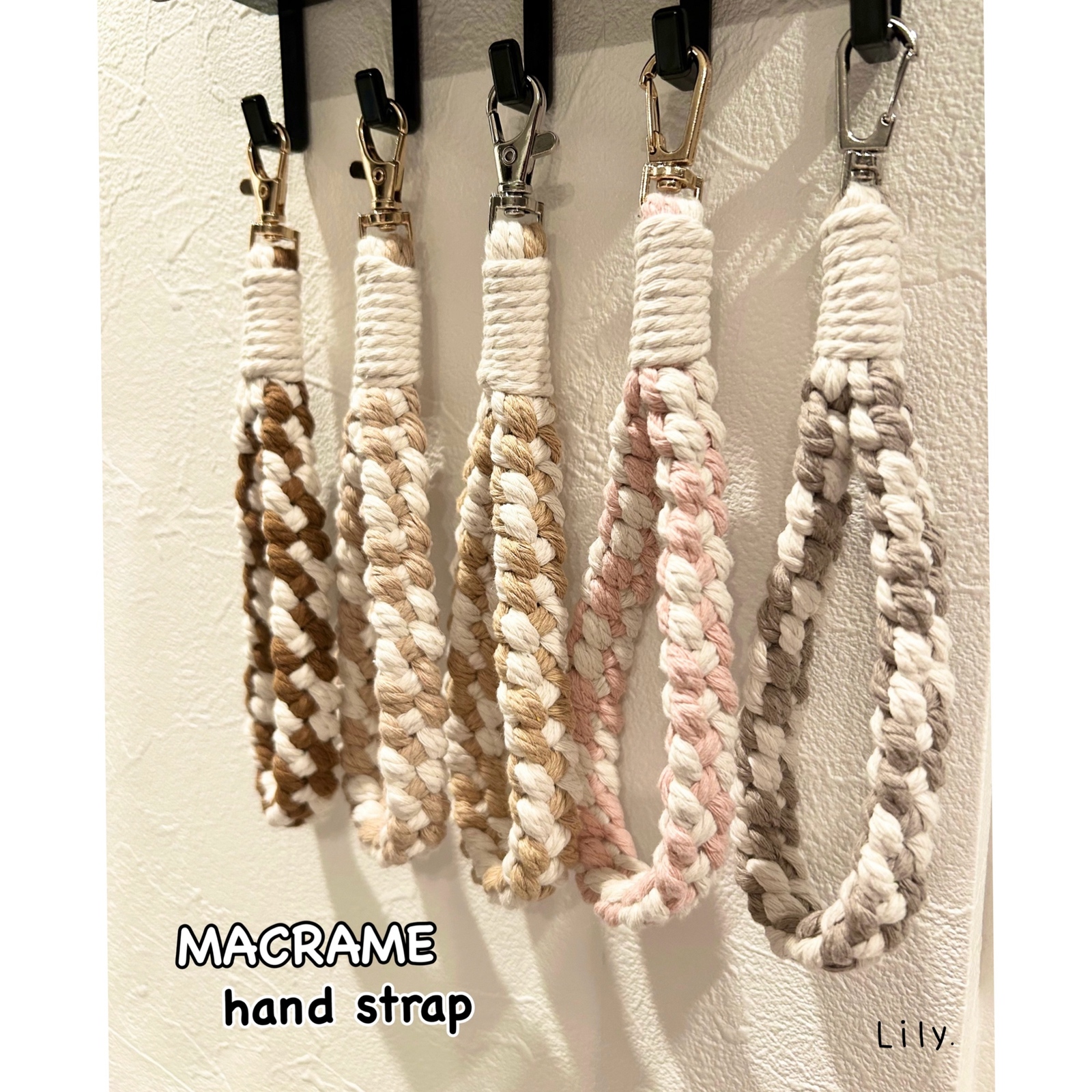 全57色からオーダー可能】Allビーズ マクラメ ハンドストラップ 携帯