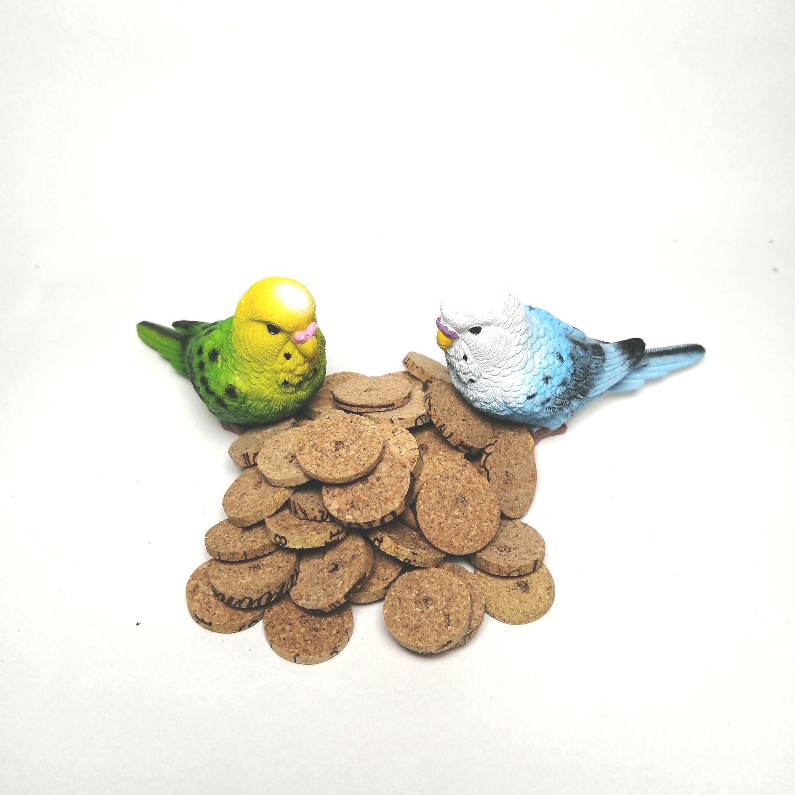 鳥用おもちゃ「九条」 ｜ カジカジ棒 取り付け用パーツ コルク円板 30