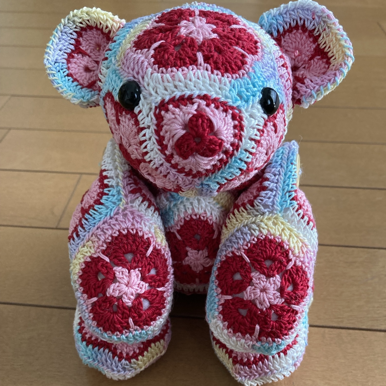 手編み グラニースクエア マルチカバー こたつカバー - カラフル工房