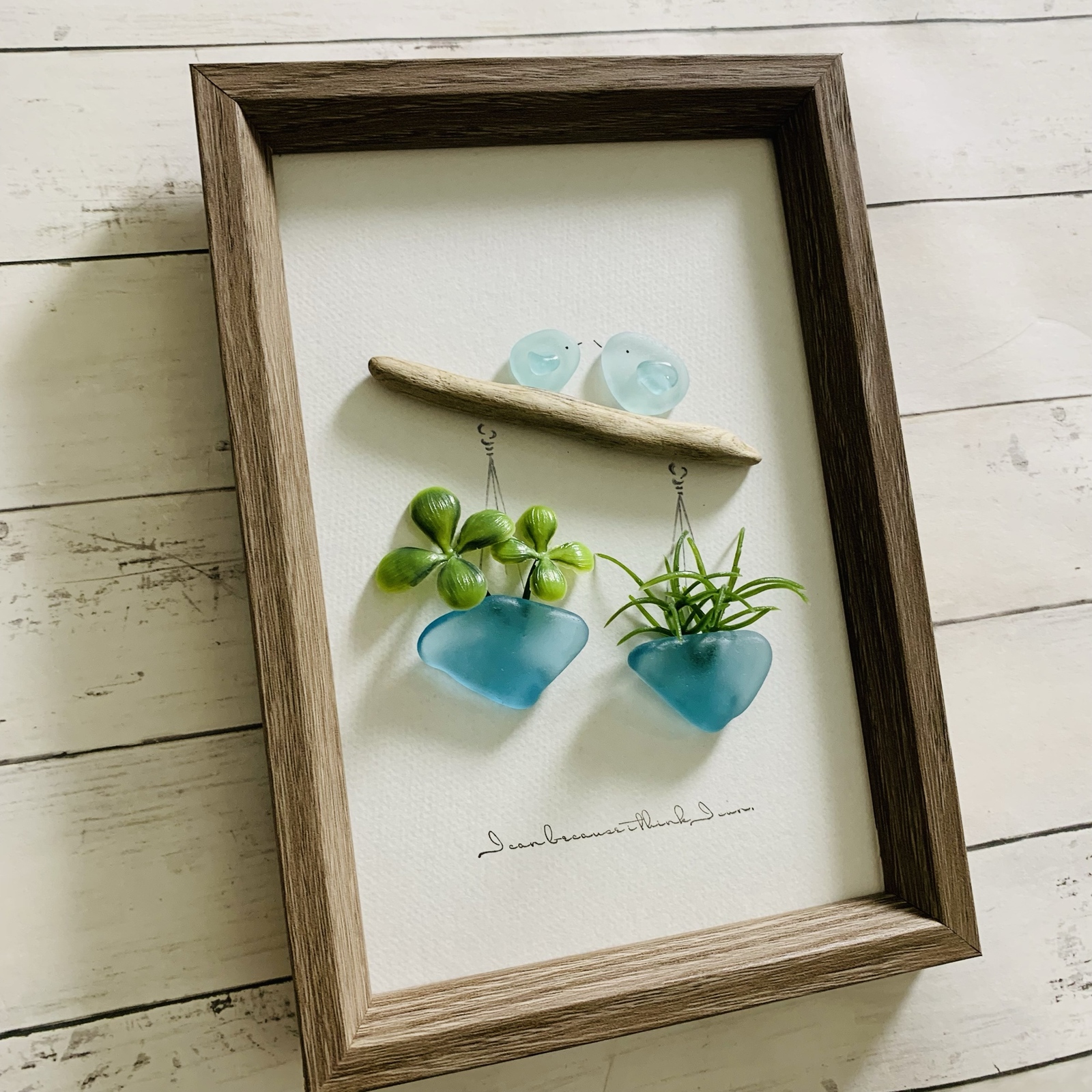 シーグラスアート 海の宝石 ガラス細工 インテリア雑貨 壁掛け 置物