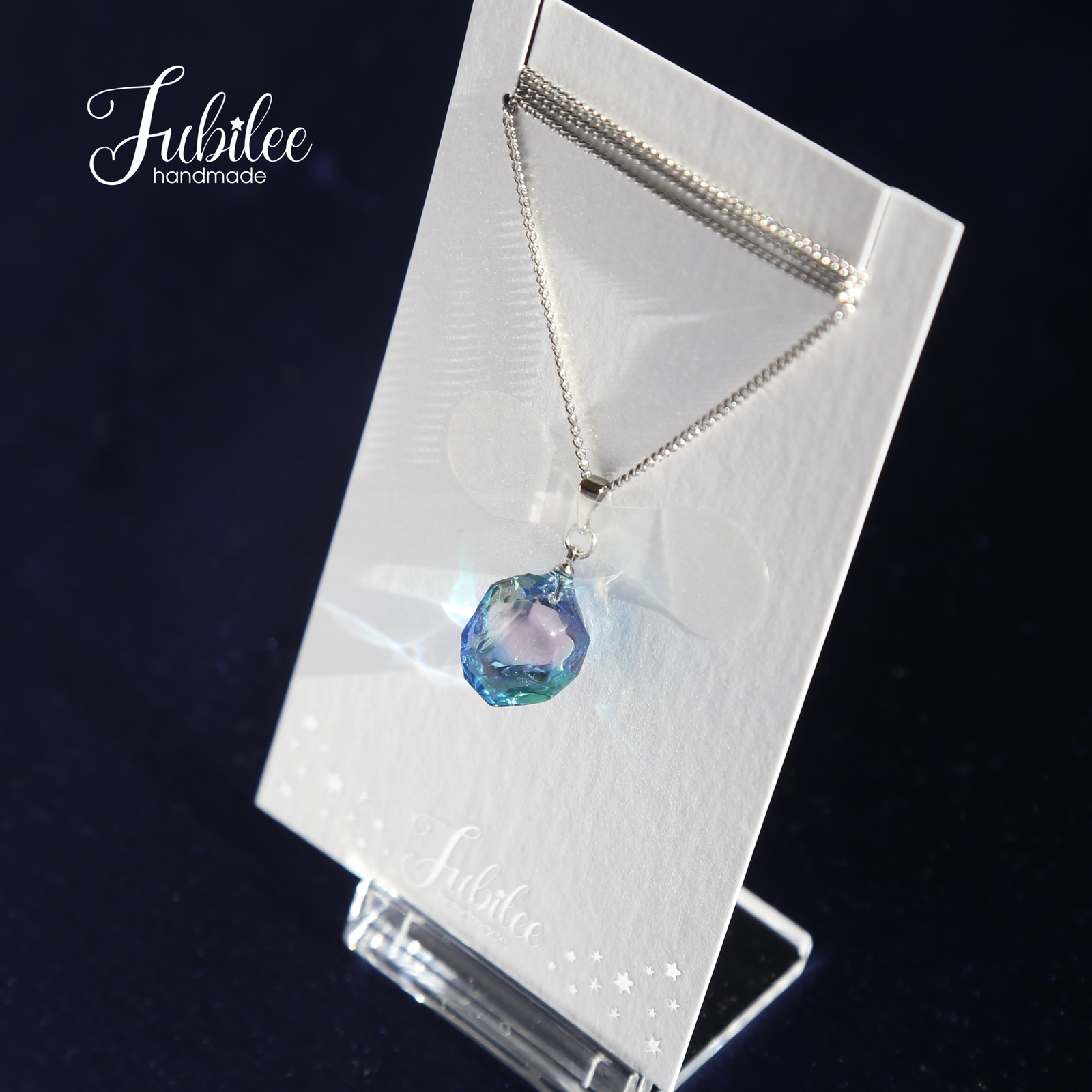 スワロフスキーの小さな香水瓶ネックレス✩.*˚ブルー - Jubilee'S