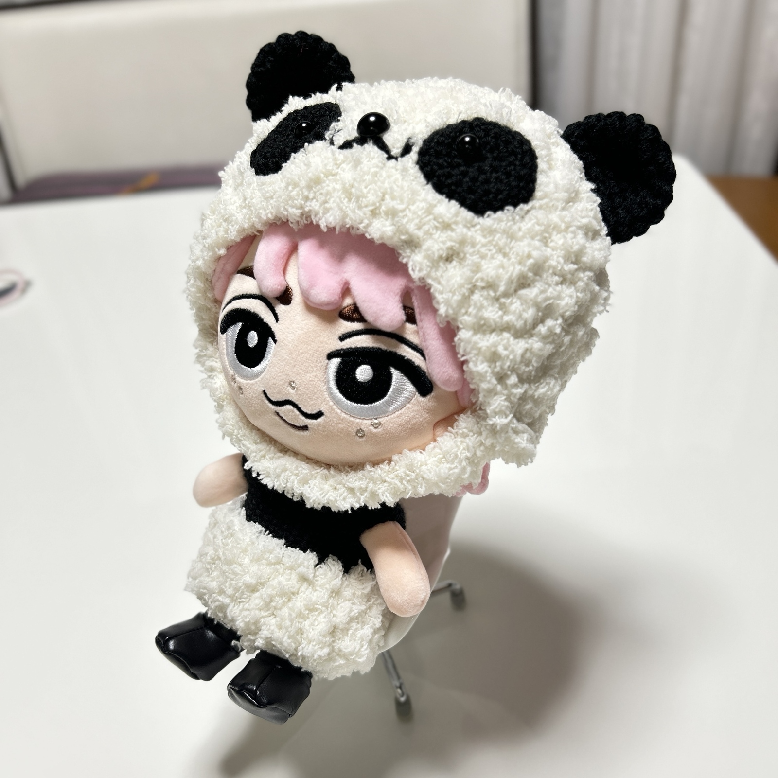 すのチルBIGぬいぐるみ ぶら下がらないシリーズ JK、帽子付パンダ