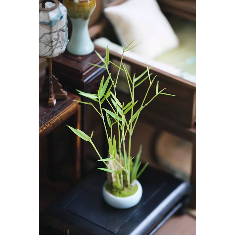 ミニチュア 観葉植物 竹（タケ） 粘土製 ドールハウス ミニチュア