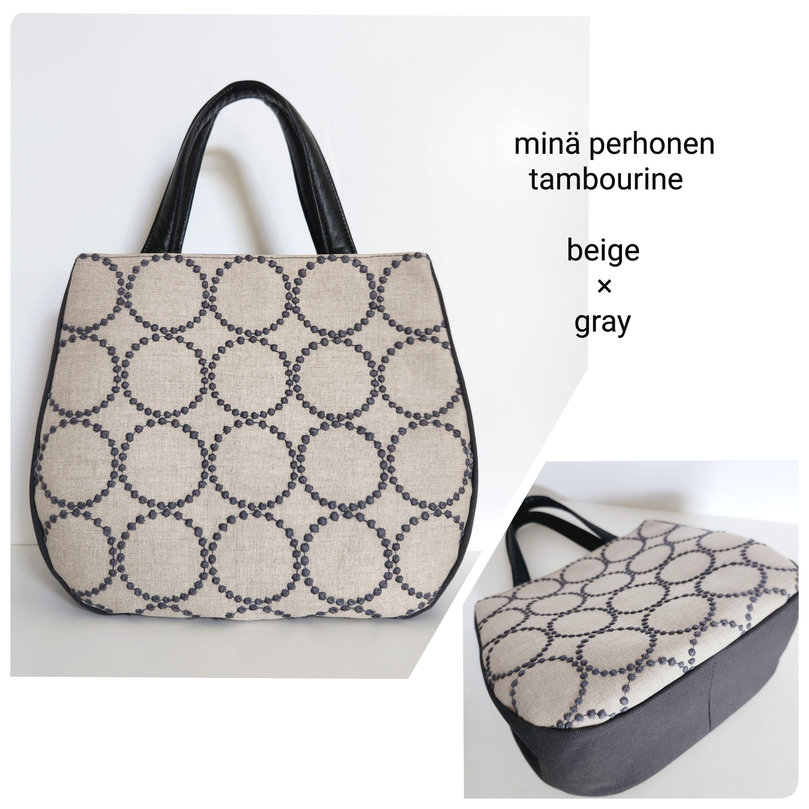ミナペルホネン タンバリン 角丸トートバッグ 【受注制作】 - handmade