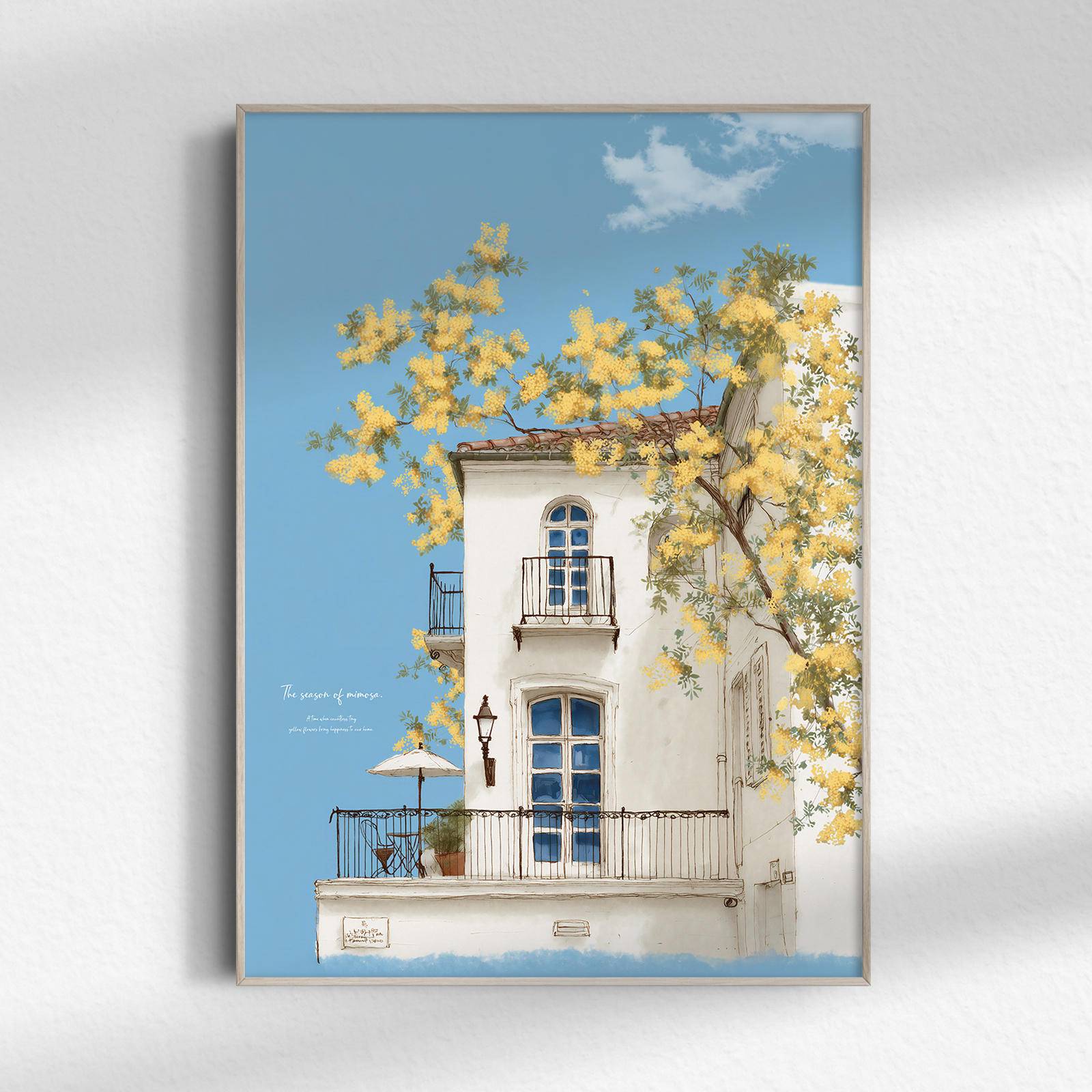 大人っぽいミモザの花】インテリア アートポスター Étape72 - Horimari