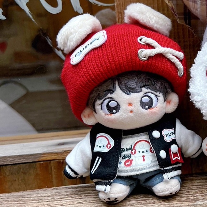 20cmぬいぐるみ 着せ替えぬいぐるみ エジプト双子 アヌビス少年 白髪青