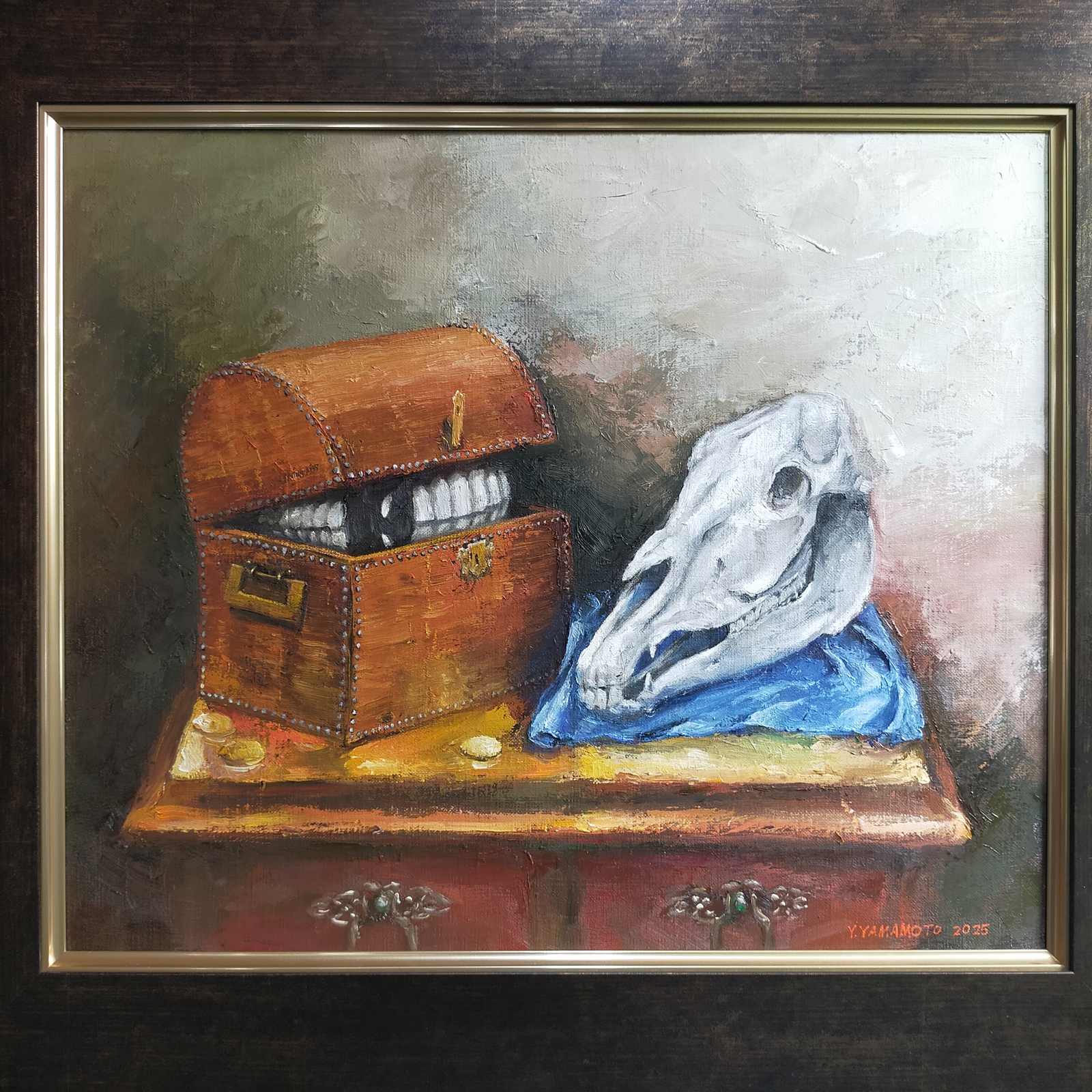 油絵F4号 夕焼けの街道 - 黄土6号 | minne byGMOペパボ 国内最大級の