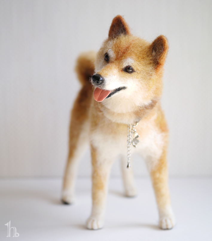 柴犬 羊毛フェルト 獅子舞犬 ハンドメイド 羊毛フェルト 柴犬