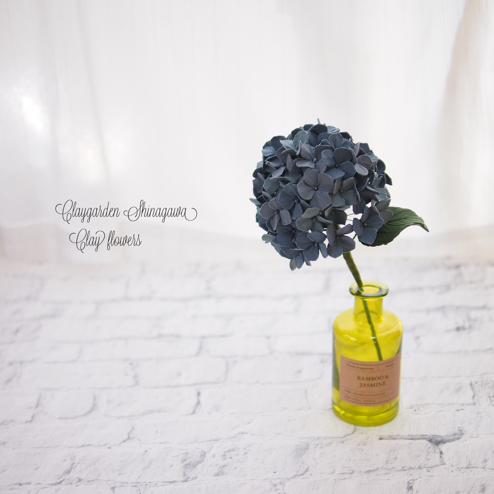 紫陽花アジサイ一輪挿し クレイフラワー - CLAYGARDEN'S GALLERY