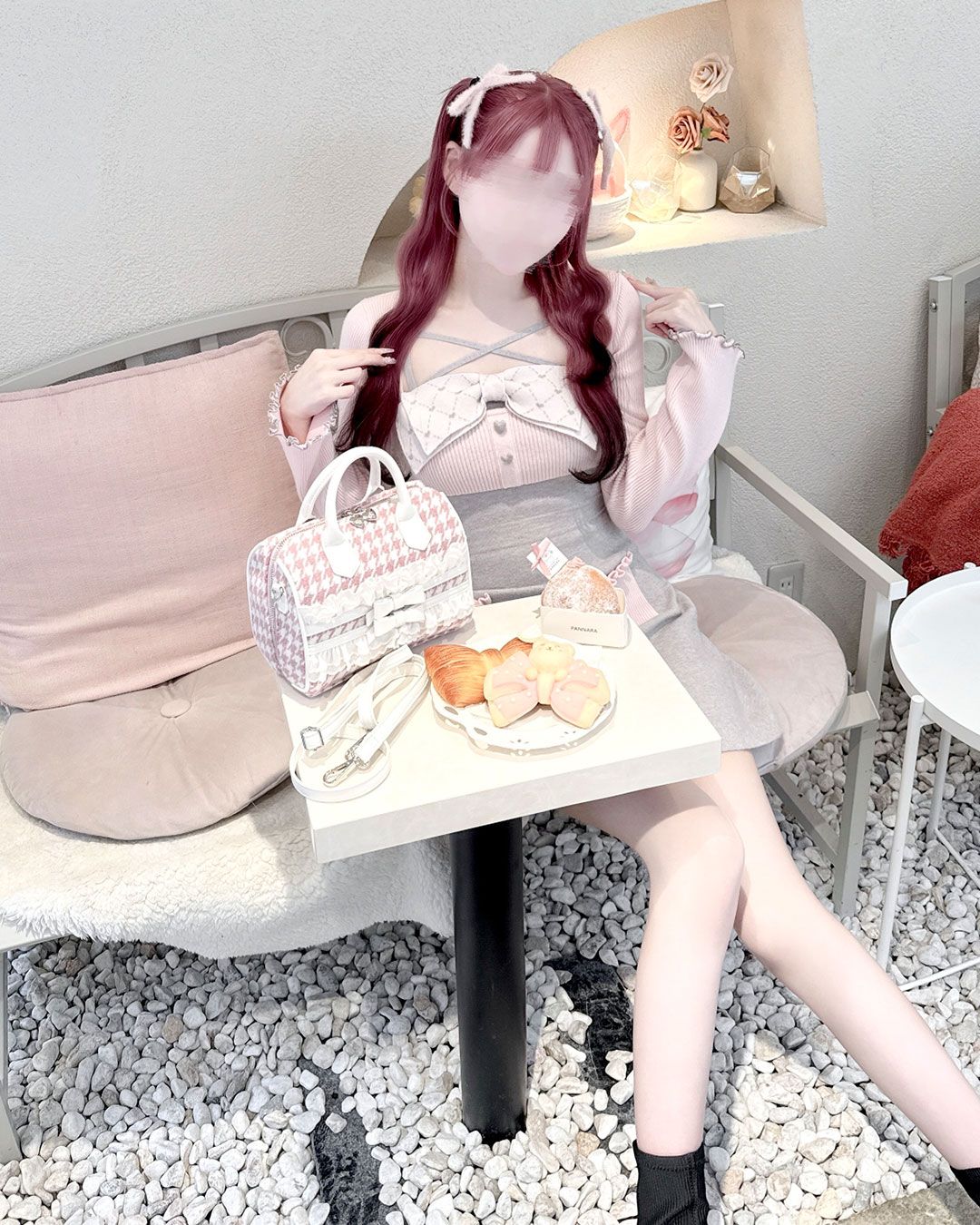 Bigリボンアンサンブルワンピース グレー | ファッション通販