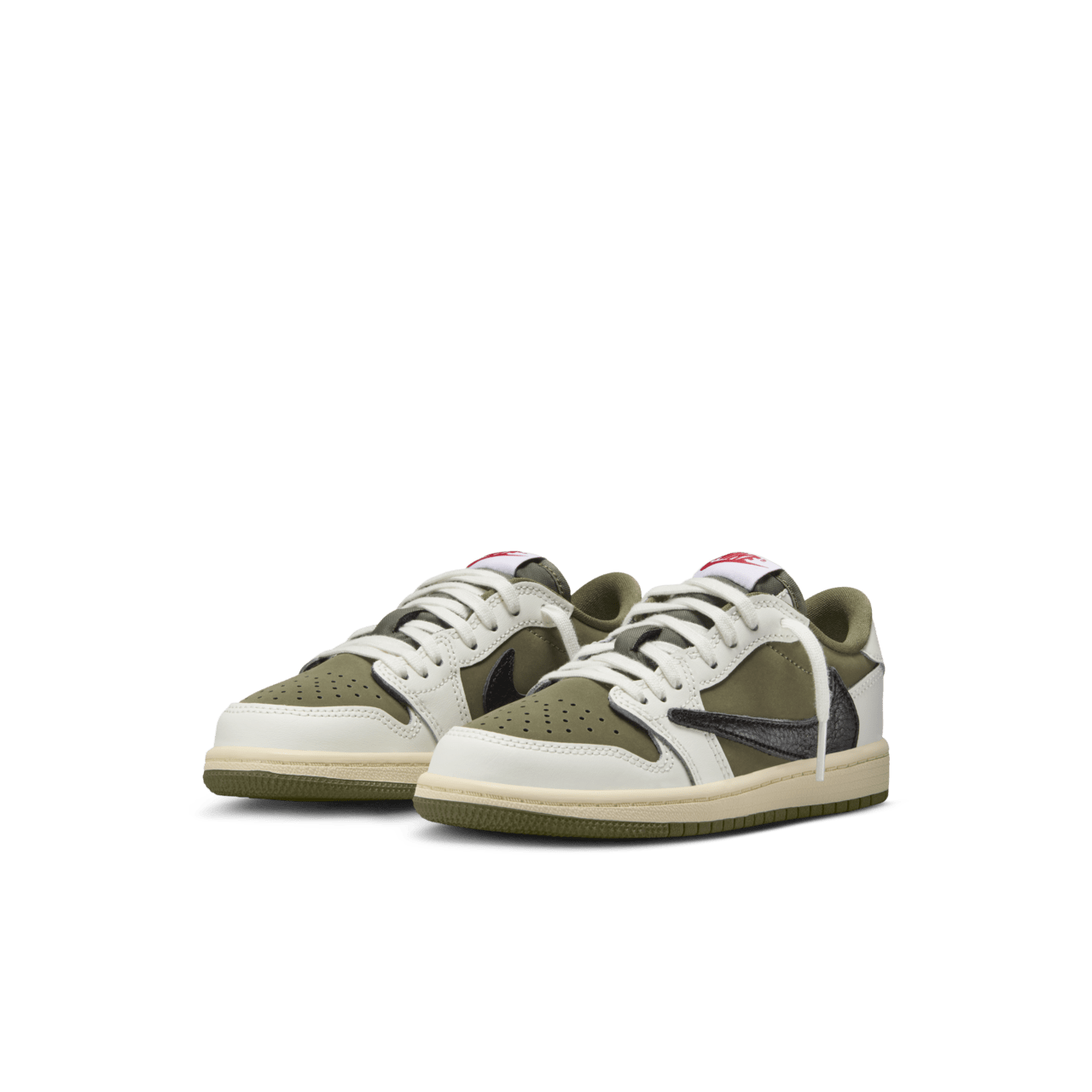Younger Kids' Jordan 1 Low x Travis Scott 'Reverse Olive' (DO5442