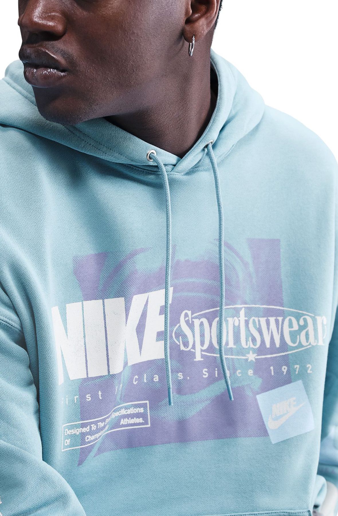 NIKE Oversized French Terry Pullover Hoodie IB8257 464 - Shiekh