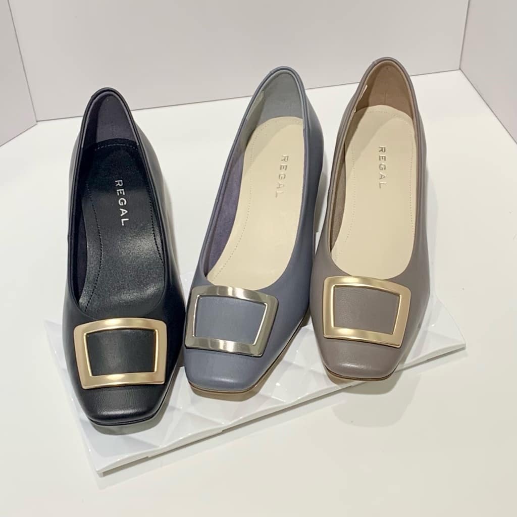 秋に映える✨スクエアバックルパンプス | 靴のリーガル