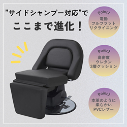 電動シャンプーチェアRUBINO-SR ダークブラウンの卸・通販