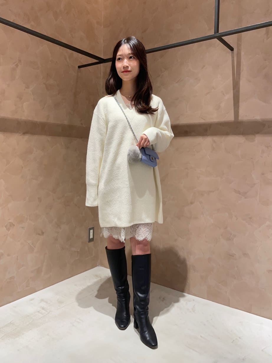 スタッフコーディネート】レースキャミワンピース×ニットワンピースSET