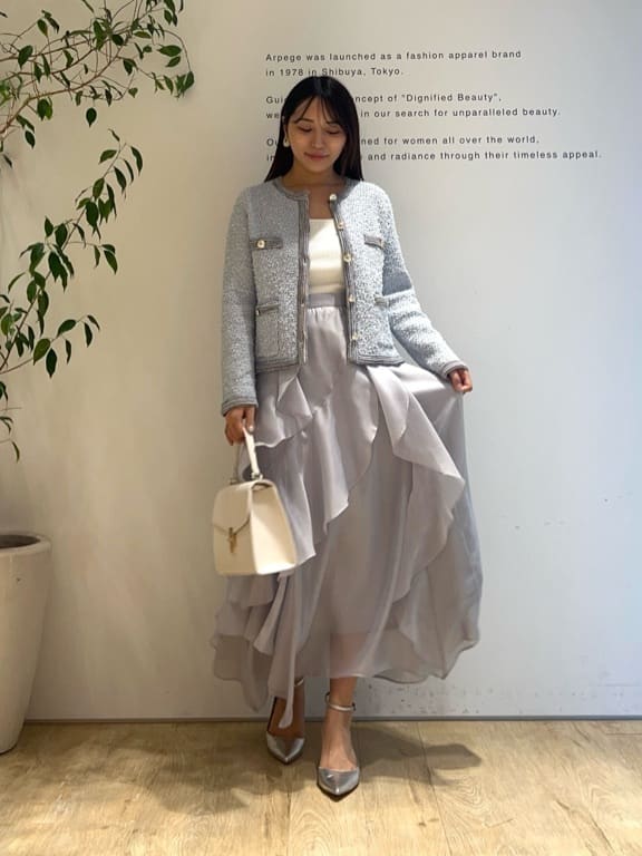 スタッフコーディネート】ハッピーカラーツイードジャケット｜masako