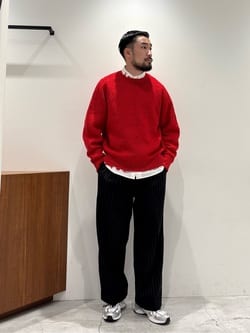 OWNESS＞ネップ クラッシュ クルーネック ニット