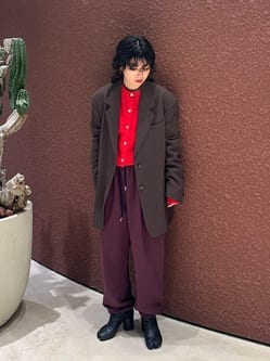 6(ROKU)＞アルパカウールナイロン カーディガン