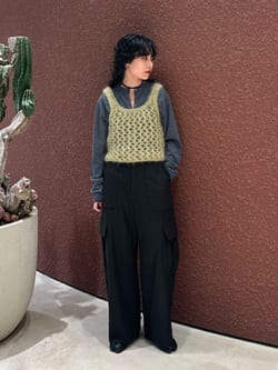 6(ROKU)＞ウール クロップド カーディガン