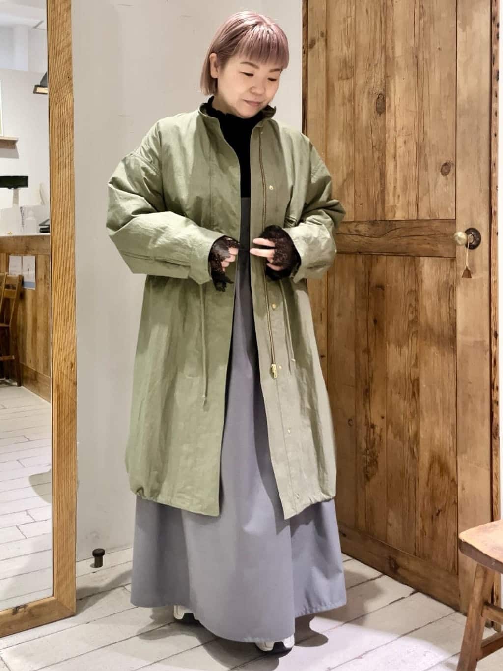 ボアライナー付きマルチウェイモッズコート | PUAL CE CIN