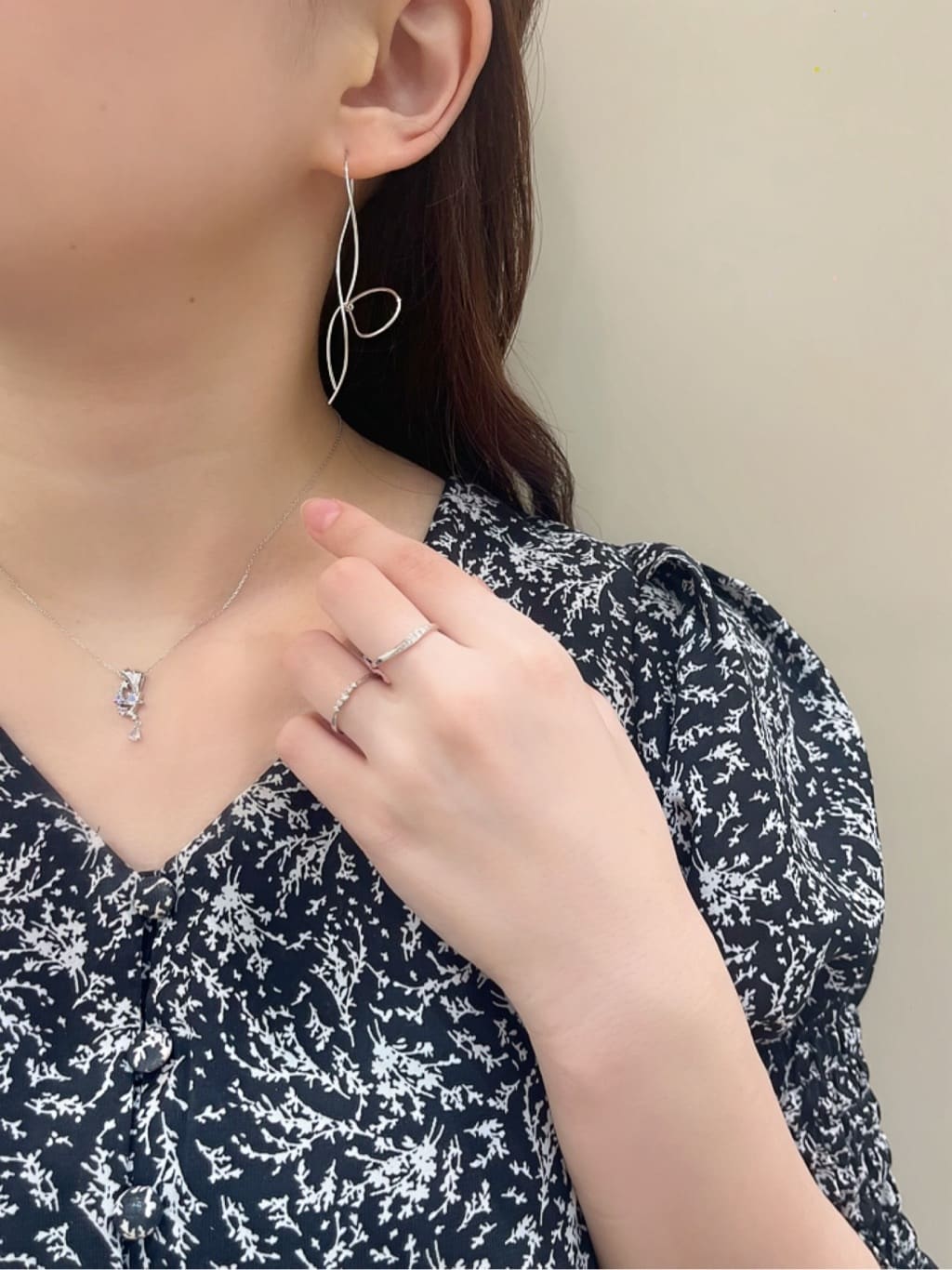 K14GF リボンピアス（片耳用）(FREE K14GF×メッキ): Samantha Tiara