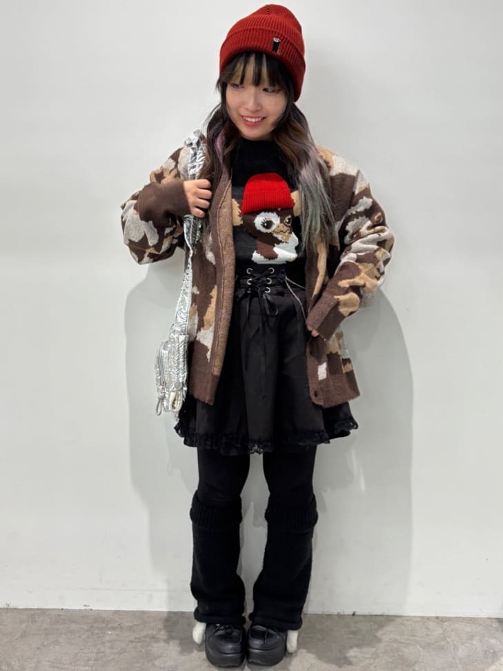 ギズモ ハニカミ パターン｜ジャカードVネックカーディガン｜ユニ