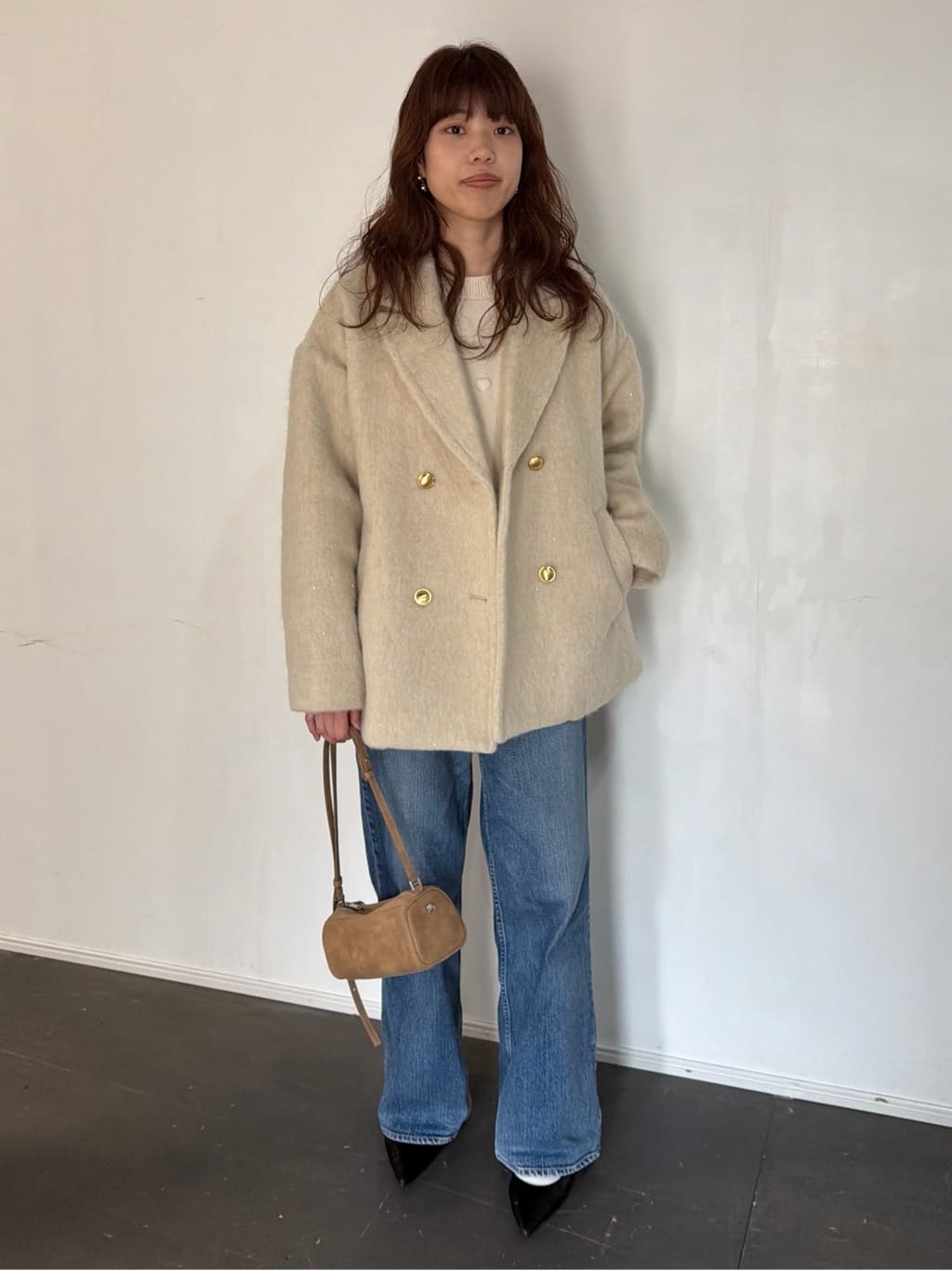 追加4】【一部店舗限定】ラメシャギースライバーPコート/ピーコート