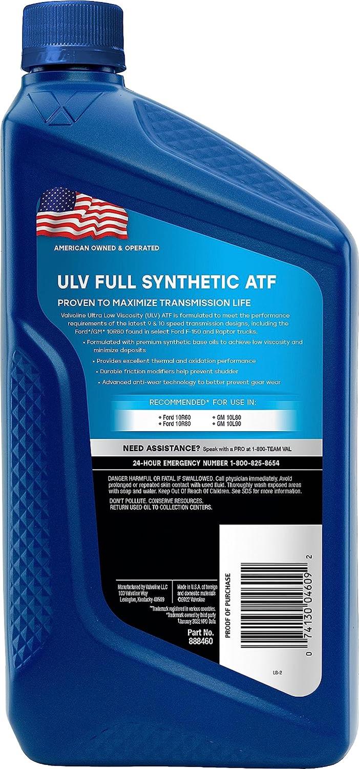 Valvoline 888460-6 Valvoline ULV ATF Transmission Fluid | Summit