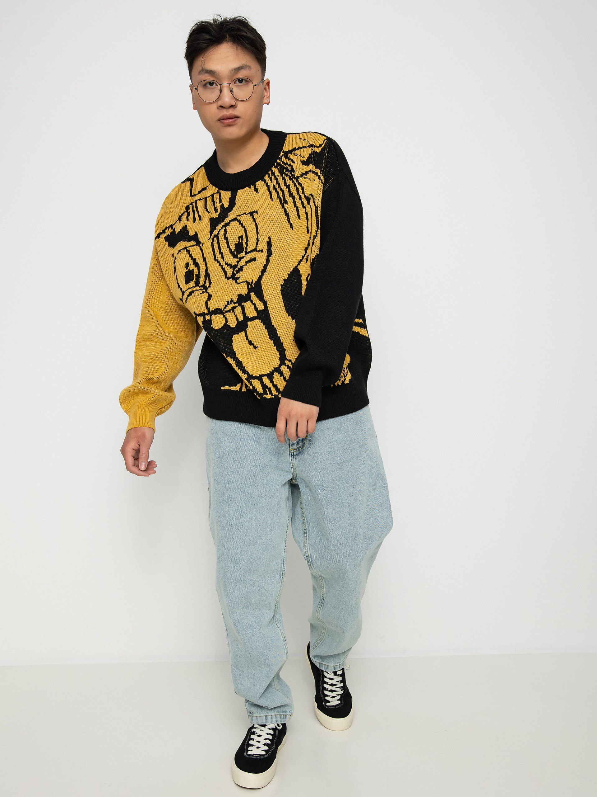Polar Skate Emile Knit Sweater - black (black/yellow)