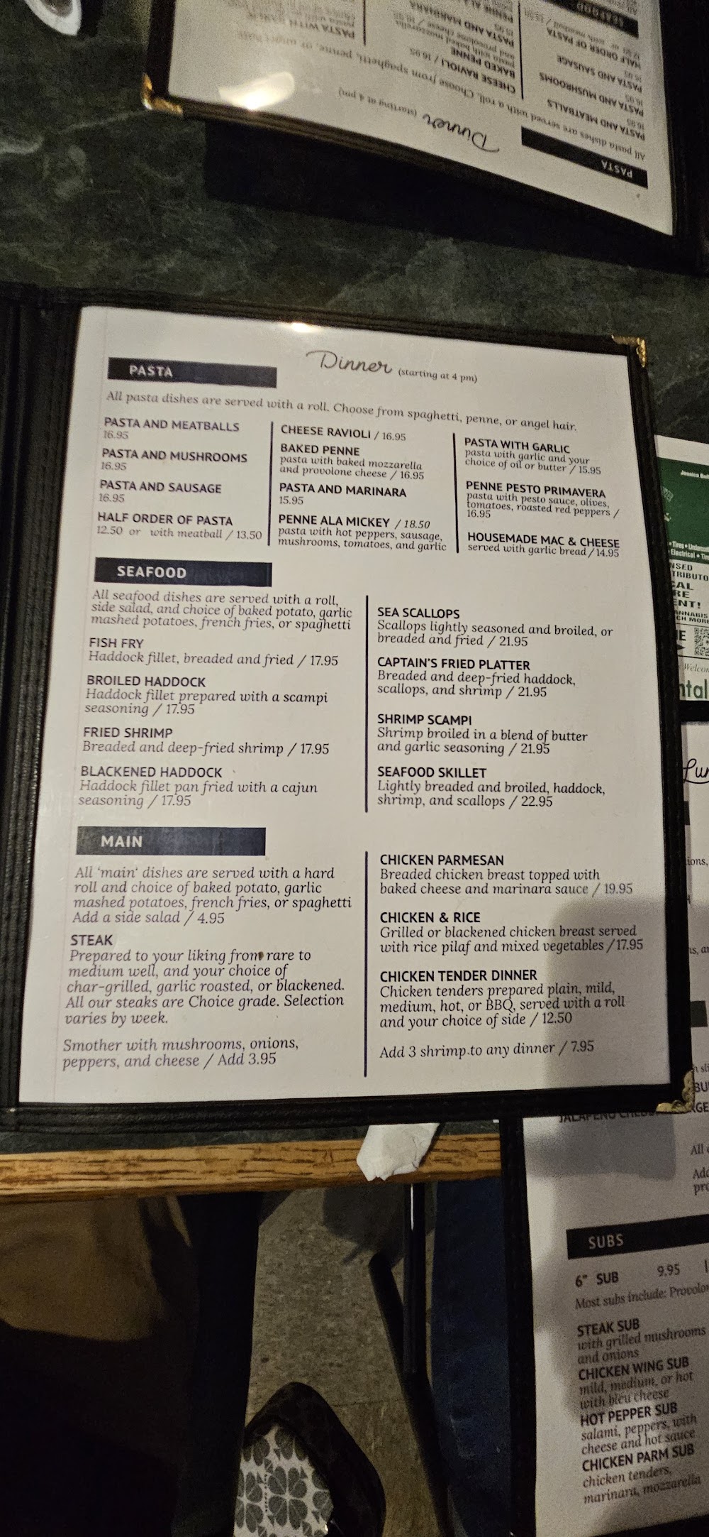 Mickey's Menu (Updated 2026)