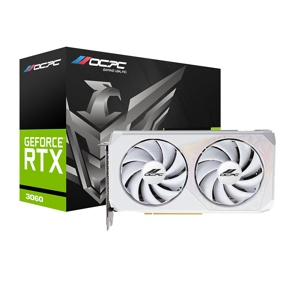 RTX 3060 12GB GDDR6 ZT WHITE | OCPC GAMING USA INC