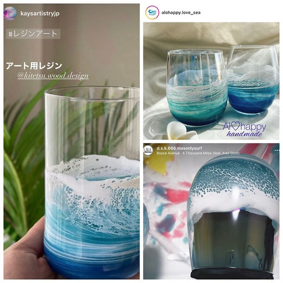 オーシャングラスに適したレジンは？海アート用エポキシ樹脂