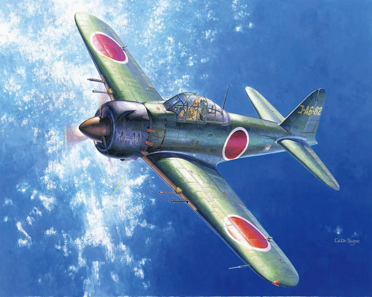 A6M5 ZERO FIGHTER 日本の国旗デザイン Imperial Japanese Navy A6M5