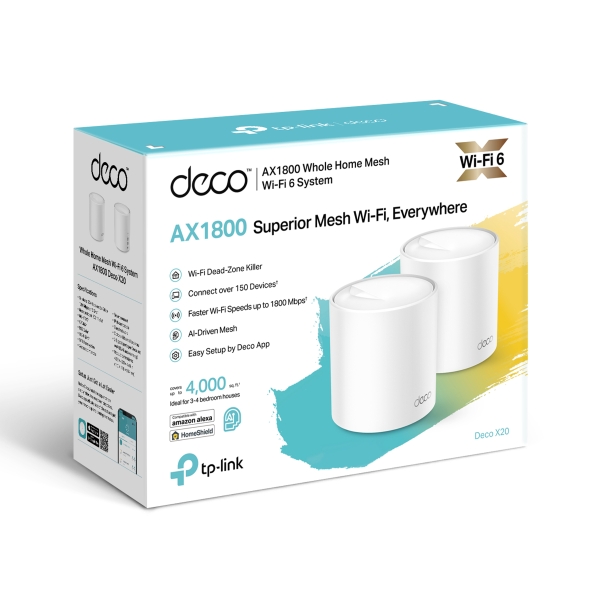 Deco X20 | AX1800 Whole Home Mesh Wi-Fi 6 System | TP-Link